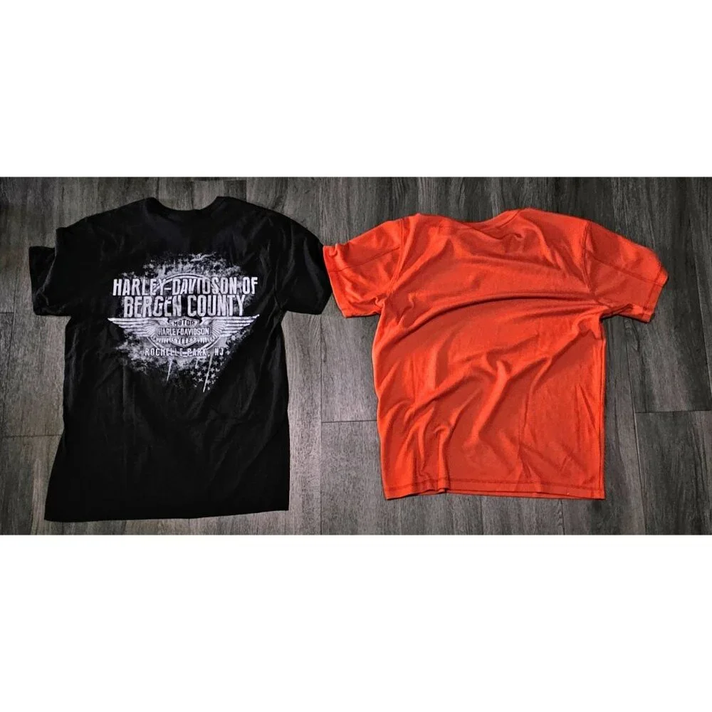 Lot of 2 Harley‎ Davidson Motor Cycles Short Sleeve T-Shirts Size Large
